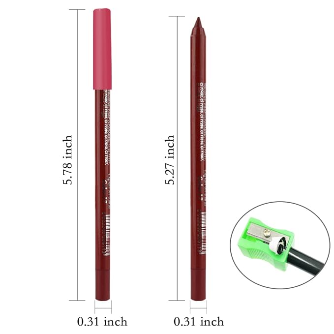 evpct Red Eyeliner Pencils for Eyes, True Red Colored Eye Liner Pencil Pen Makeup Waterproof Smudge Proof, Colored Gel Waterline Eyeliner Liquid, Face Eye Paint Stick Halloween Makeup 17