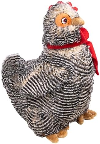 Fuzzl Plush Super Soft Big Cheeky Chuck Chicken Dog Toy & Comforter – Cuddly Plush with Squeaker, Gentle Dog Toy for Puppies & Small to Medium Dogs