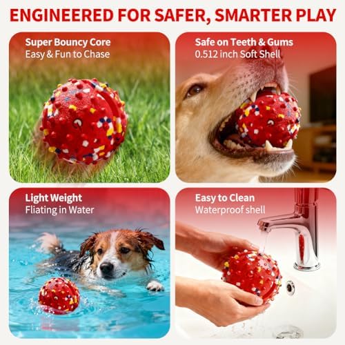 Interactive Dog Toys, Rechargeable Dog Ball, Automatic Moving Toy for Small Medium Dogs, Indoor Outdoor Exercise, Chew Resistant Design to Keep Busy