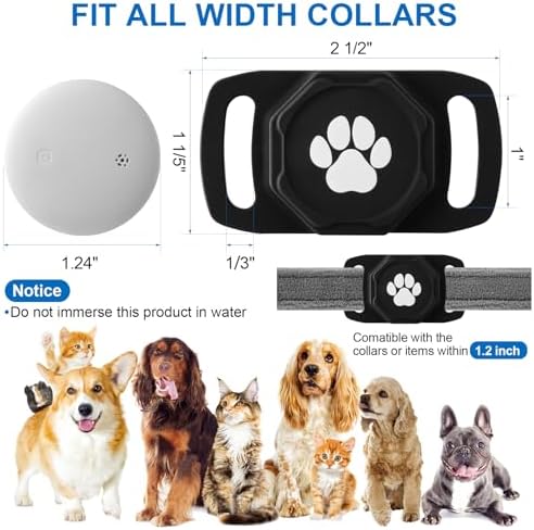 Smart Pet Tracker for Collar - Dog Tracker Pet Location Tracker with Holder