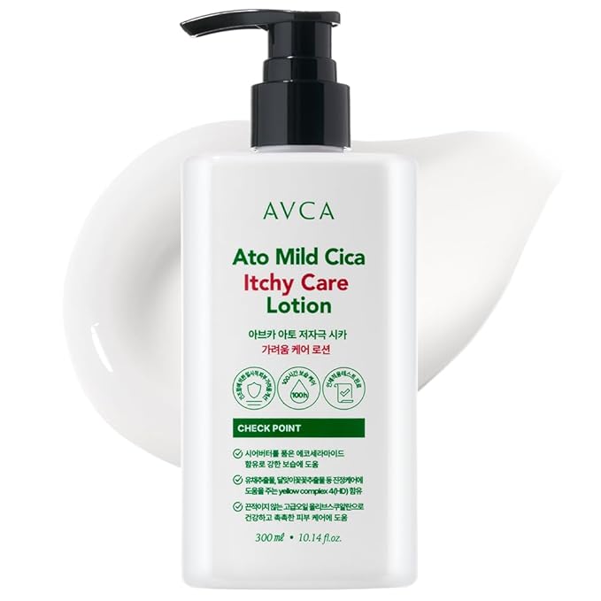 AVCA Cica Ceramide Lotion for Sensitive Itch-Prone Skin 300ml(10.14 fl. oz)– Hypoallergenic, Fragrance-Free Moisturizing Body & Face Lotion, Plant-Based, K-Beauty