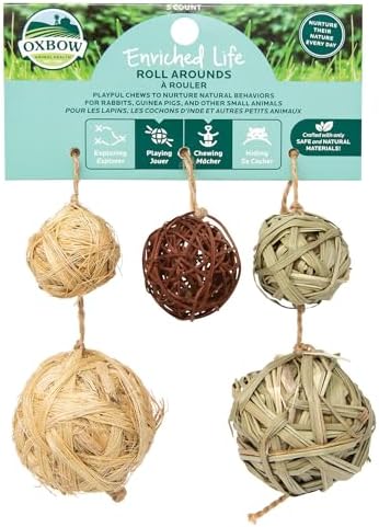 Oxbow Roll Arounds, Rabbit & Guinea Pig Toys, Bunny Enrichment Toys