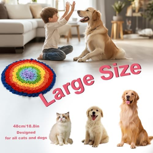 2 Pcs Snuffle Mat for Dogs, Pet Slow Feeding (Large 45cm)