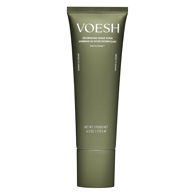 VOESH Resurfacing Sugar Scrub - Hinoki & Cedar, Sugar Body Scrub, K-Beauty Korean Skincare for the Body