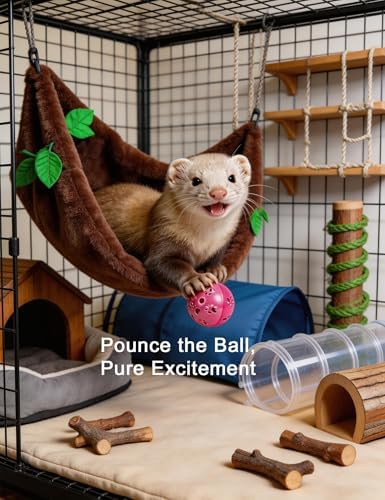 10 Pack Jingle Bell Toy Balls for Ferrets Hollow Play Toys