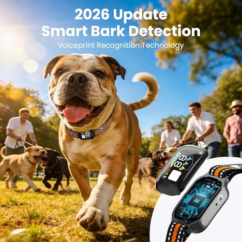 2 in 1 Dog Bark & Shock Collar 2 Pack - 4500FT Bark Collar with Remote, 3 Training Modes Tone Vibration Safe Shock, IP67 Waterproof, Portable Collar Set for Medium and Large Dogs (5-120lbs)
