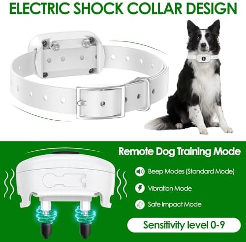 2 in 1 Wireless Dog Fence & Remote Training Collar, Pet Containment System