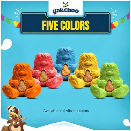 Treatoy for Dogs BPA Free Interactive Chew Toy with Natural Himalayan Cheese Treat Durable, Gentle on Gums, Fun Training & Dental Toy Includes 5 Yak Cheese Nuggets (Orange)