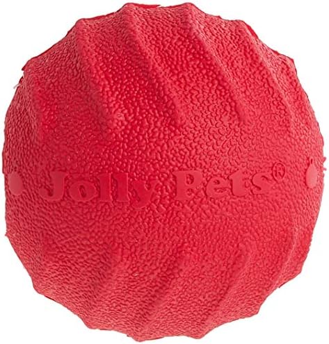 Jolly Pets Tuff Tosser Bouncing Ball Tog Toy/Treat Holder, 3 Inches, Red