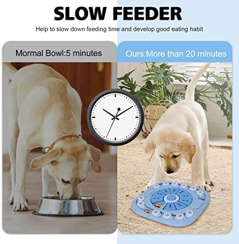 XIGOU Dog Puzzle Toys - Treat Dispensing Dog Enrichment Toys for IQ Training & Brain Stimulation - Interactive Mentally Stimulating Toy - Gifts for Puppies, Cats, Dogs