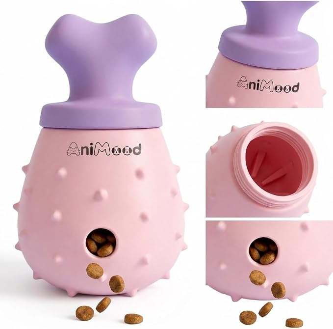 Dog Toys Silicone Dog Chew Toys Slow Feeder that Supports Healthy Eating Interactive Dog Puzzles Chicken Leg Shaped Treat Dispensing Dog Toys for Small and Medium Dogs