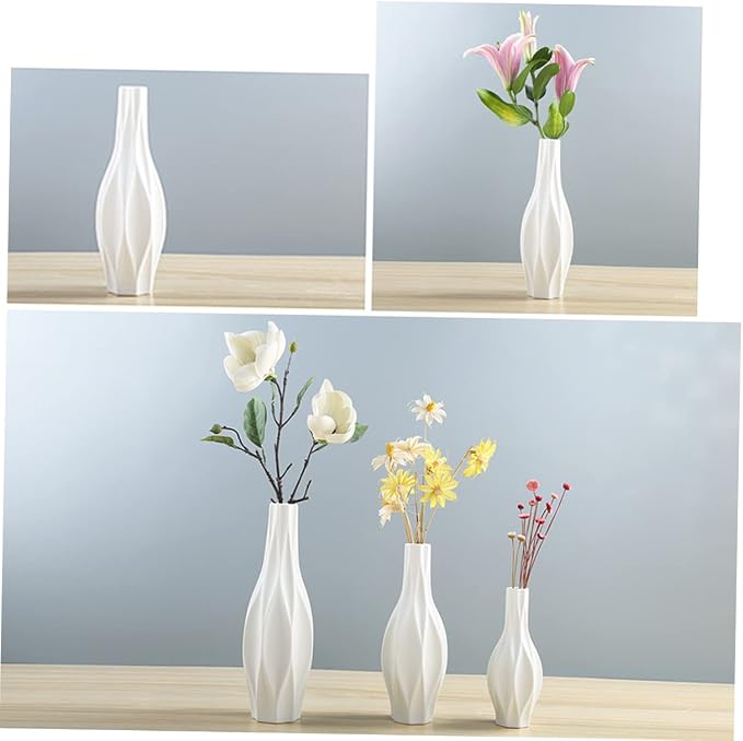 Decorative Vase 1pc Floor Planter Indoor Minimalist Home Decor Flower Vase Wedding Centerpiece White Flower Arrangement Ornaments Juicy