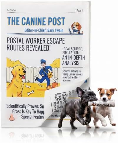 Crinkle Dog Toy Newspaper, Newspaper Dog Toy Canine Vision 2 Pack