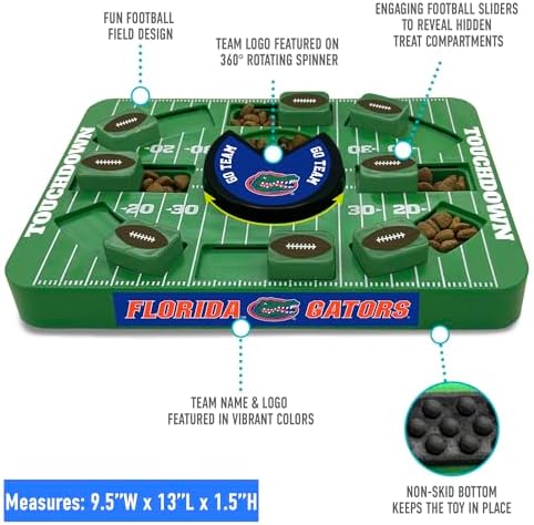 Pets First NCAA Florida Large Puzzle Toy, Dog Puzzle Treat Toy, New Large Size, Interactive Dog Treat Toy, Dog Slow Feeding Toy
