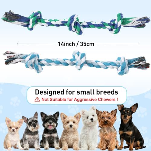 SZEE Dog Rope Toy 2-Pack, Rope Toys for Dogs, Suitable for Small Breeds