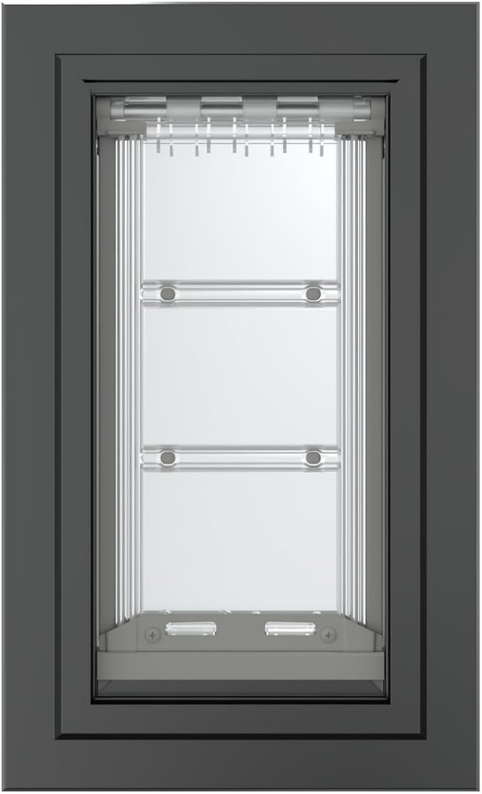 Endura Flap Single Flap Pet Door for Thick Walls | Deep Wall Design up to 13" Thick | Insulating Dual-Layer Flap & Durable Aluminum Frame | Includes Locking Cover | Black, Small, Single Flap