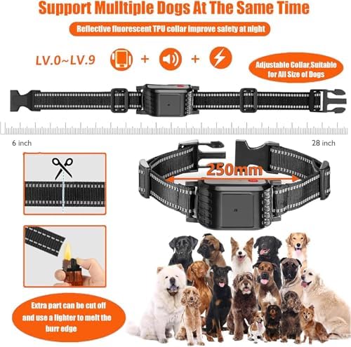 Wireless Dog Fence, Electric Dog Fence & Training Collar with Remote, 2024 Wireless Dog Boundary Containment System, Large Range Sizes, Waterproof Rechargeable Collar for All Dogs,for4dogs