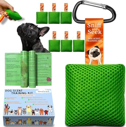 Dog Scent Training kit, Brain Games, Hide and Seek Toys - Fun Nose Work Games, Sniff and Seek Sniffing Toys, Nosework Kit, Scent Work Kit for All Ages Dog (Green)