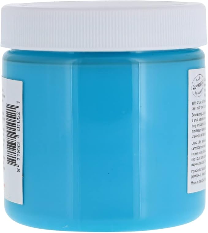 Teal 4 Oz - Liquid Latex Body Paint, Ammonia Free No Odor, Easy On and Off, Cosplay Makeup, Creates Professional Monster, Zombie Arts