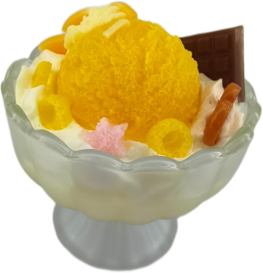 Generic Ice Cream Aromatherapy Candles, Glass Goblet, Decorative Dessert Shape, Fruit Fragrance, Birthday Festival Party Mother Gift (Coconut Fruit)