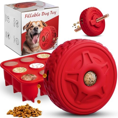 Frozen Dog Toy, Interactive Treat Dispensing Dog Toy, Indestructible Chew Toy for Aggressive Chewers and Large Dogs, Durable Rubber Bully Stick Holder