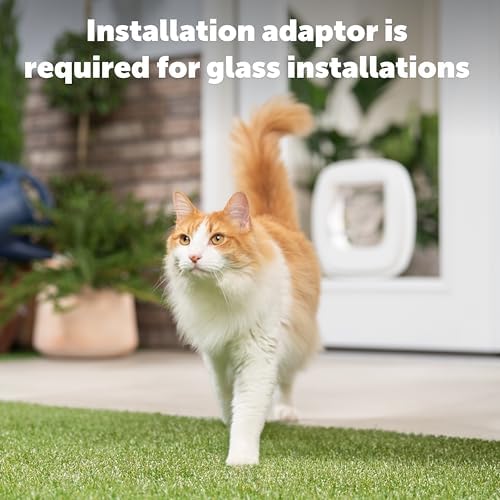 PetSafe Big Cat Door Glass Installation Adaptor, Glass Doors/Windows, White