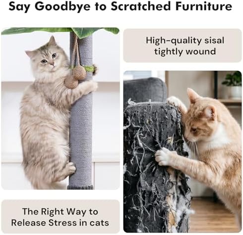 Woochpet 35"Cat Scratching Posts,Interactive Cat Toys For Indoor Large Cats