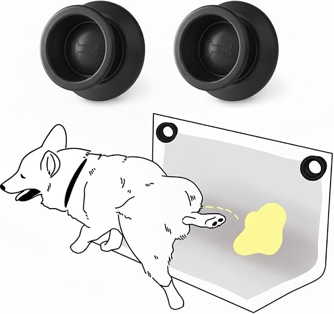 MYMOON HOME Pee Pad Holder for Dogs (2 Pack) Dog Potty Training Pad for Leg-Lifting Marking Dogs - Use with Any Size Puppy Wee Wee Pads - Stick on Any Flat Surface, Strong Magnets (Black)