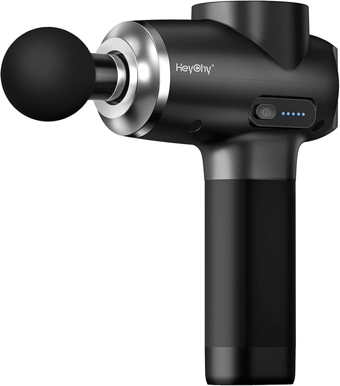 Professional Muscle Massage Gun Deep Tissue, Portable Handheld Massager with 5 Speeds and 5 Heads, Percussion Back Body Masajeador 12mm Amptitude for Athletes, Runner, Christmas Birthday Gifts