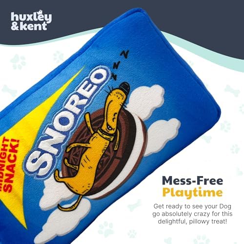 Huxley & Kent Power Plush Squeaky Dog Toy, Snoreo Cookies, Small