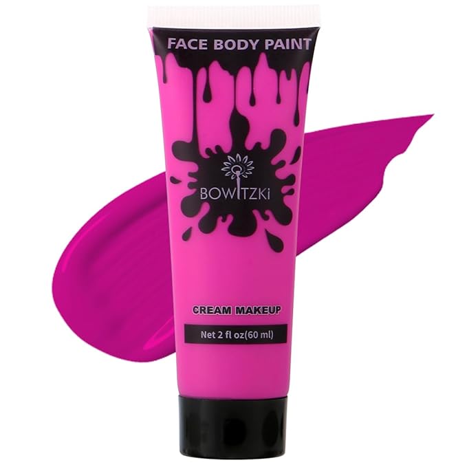 Bowitzki Face and Body Paint 2oz Cream Makeup 60ml Water Based Face Painting Special Effects For Adults Children Kids Halloween Christmas Party Stage Cosplay (Rose)