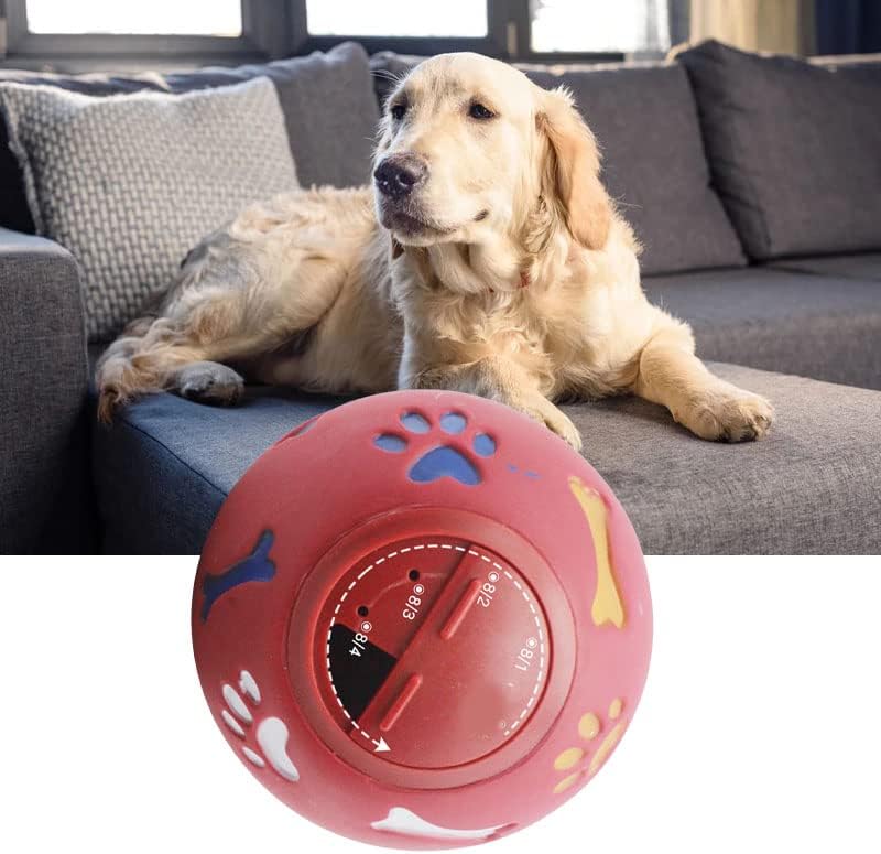 Dog Treat Dispenser Ball, Adjustable Opening Slow Feeder Puzzle Toy
