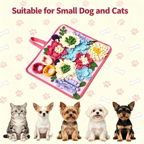 Snuffle Mat for Dogs, Slow Feeder Dog Puzzle Toy, Pet Enrichment Mat