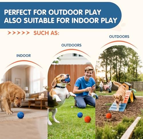 Smart Interactive Dog Toys,Vibrating Dog Ball,Automatic Moving/Bouncing/Rotating,Water Resistant Balls for Medium Large Dogs - Chase Pet Toys to Keep Them Busy (Blue)