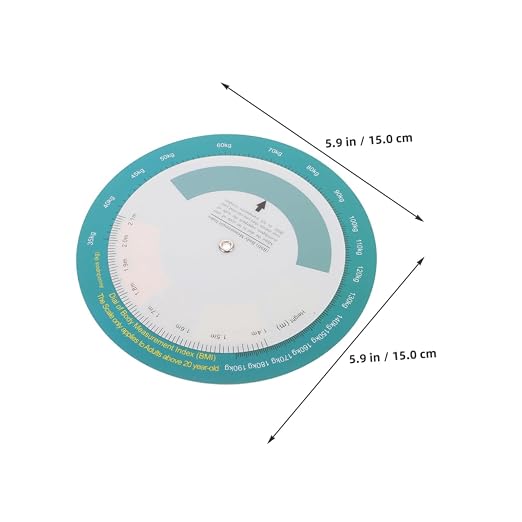 2pcs Bmi Body Index Wheel Wall Mounted Health Monitoring Tool for Weight and Height Measurement Compact Diet Tracking Calculator for Home and Gym Use