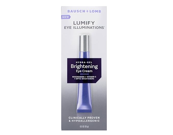 Lumify Eye Illuminations Night Eye Beauty Routine, Cleansing Water 5.4 fl oz, Brightening Eye Cream 0.5 oz, and Lash & Brow Serum 0.12 fl oz