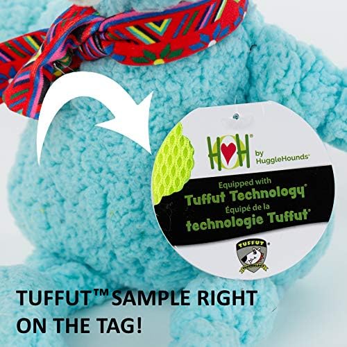 HuggleHounds Knottie Plush Dog Toy - Dog Stuffed Animal, Squeaky Puppy Toys for Small, Medium & Large Breeds, Soft, Durable Plush to Keep Them Busy - Nibblet Anteater, Small