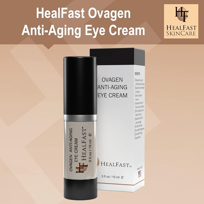 HealFast Ovagen Anti-wrinkle Eye Cream With Retinol (0.5 Oz) & Hyaluronic Acid To Brighten Dark Circles – Reduce of Puffiness – Suitable For All Skin Types