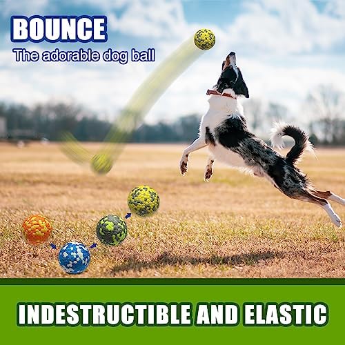 Mankoda Dog Balls, 2.5" Indestructible Tennis Balls for Aggressive Chewers
