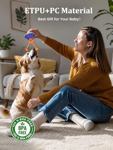 Interactive Dog Toy, 3 Play Modes Smart Moving Bouncing Dogs Ball with Rope