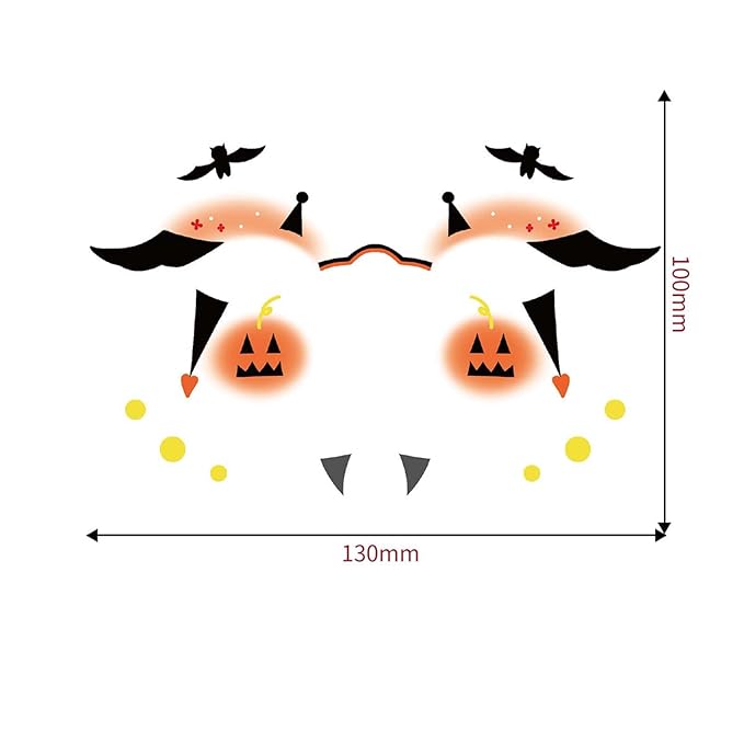 1 Pcs Freckles Face Tattoo, Halloween Prank Makeup Temporary Tattoo, Children's Face Stickers, Halloween Face Tattoo Stickers, Pumpkin Sticker, Glow Up Makeup
