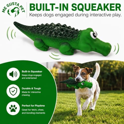 Interactive Dog Chew Toy with Squeaker for Fun, Fetch & Training