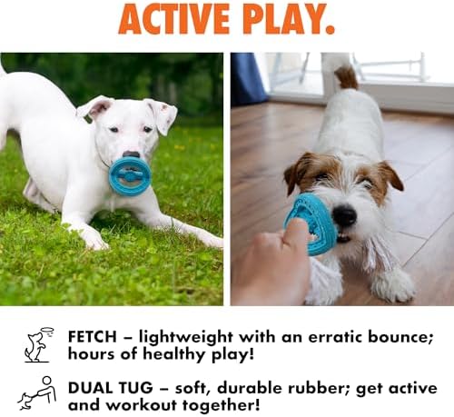Max Fusion Phoenix Dog Toy, Medium, Blue, Made with Nike Grind