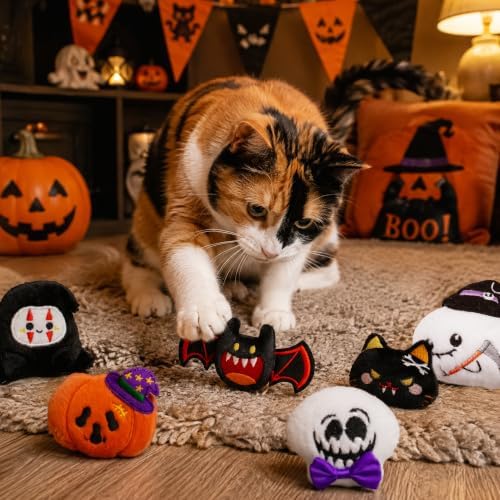 Halloween Cat Catnip Toys for Indoor Cats 6 Pack