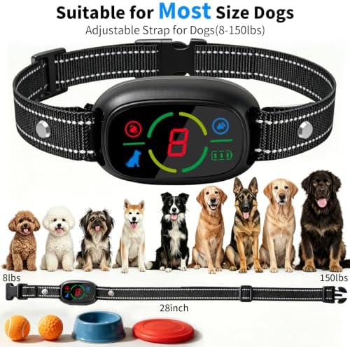Dog Bark Collar for Large Medium Small Dogs 8-150lbs 1Pack