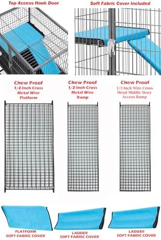 Deluxe Double Unit Two Full Story Small Animal Critter Home Cage