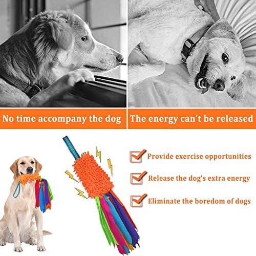 ASOCEA Flirt Pole with Tug Toy for Small Medium Large Dogs Outdoor Training