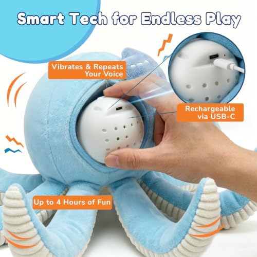 Interactive Dog Toys Octopus, Smart Ball, for Small & Medium Dogs