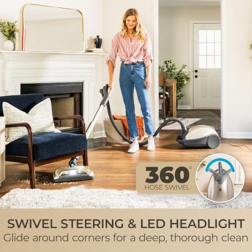 Kenmore Elite Ultra Plush 700 Series Bagged Canister Vacuum | 2-Motor System, Powerful Suction, HEPA Filter, Pet PowerMate for Pet Hair, Thick Carpet, Hard Floors, Stairs and More - 81714