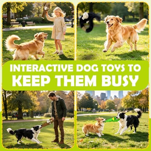 No Stuffing 3-Pack Dog Toys, Squeaky Plush with Crinkle Toy for Medium Pets